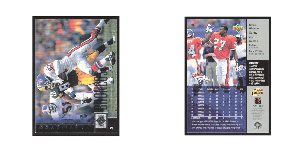 1997 Upper Deck Steve Atwater Broncos #88
