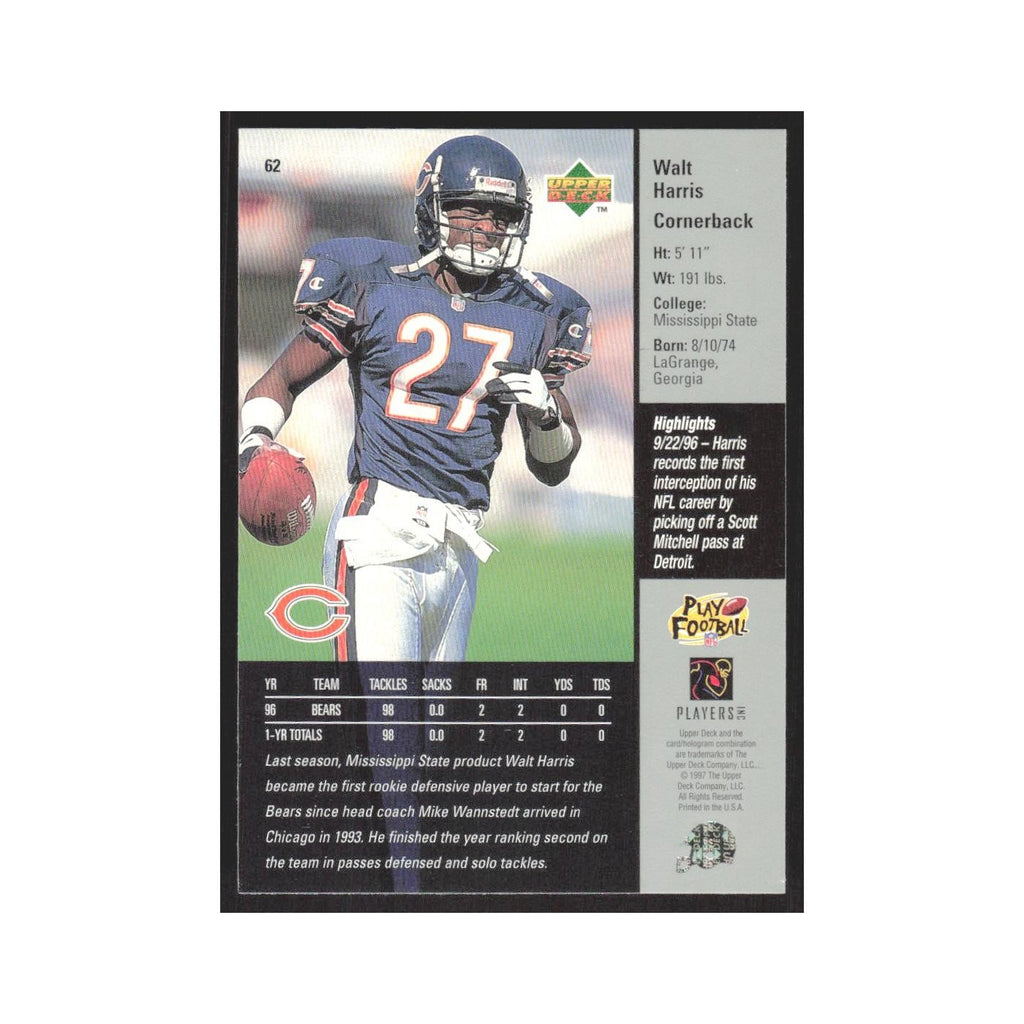 1997 Upper Deck Walt Harris Bears #62