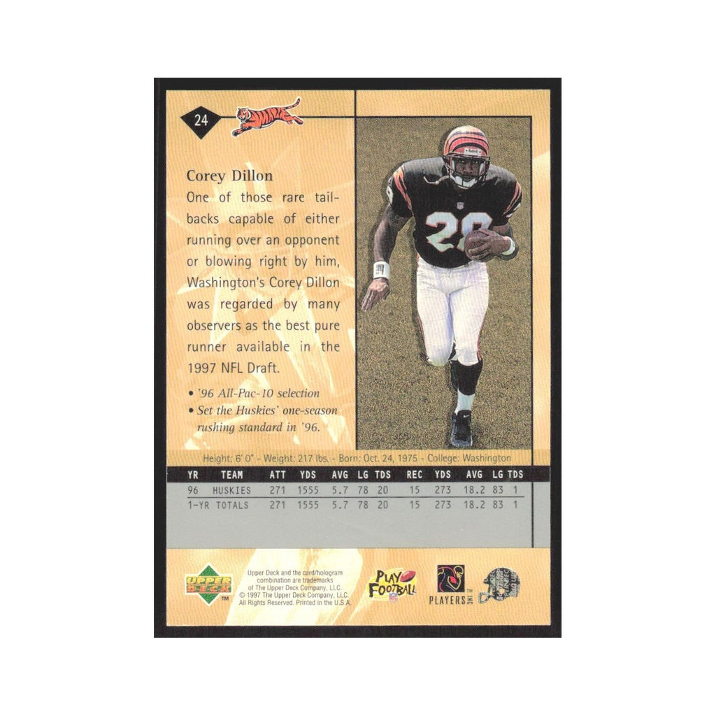 1997 Upper Deck Corey Dillon RC Bengals #24