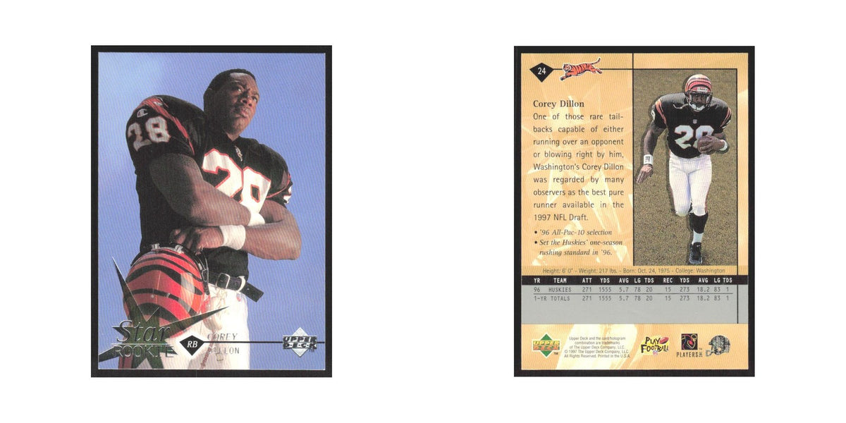 1997 Upper Deck Corey Dillon RC Bengals #24