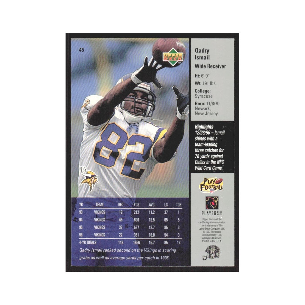 1997 Upper Deck Qadry Ismail Packers #45