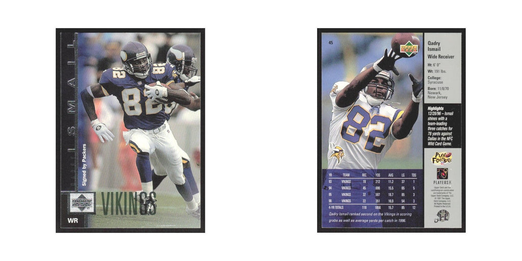 1997 Upper Deck Qadry Ismail Packers #45