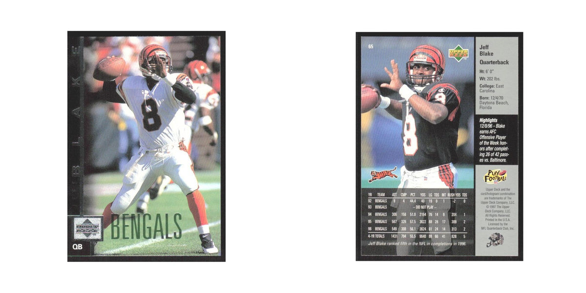 1997 Upper Deck Jeff Blake Bengals #65