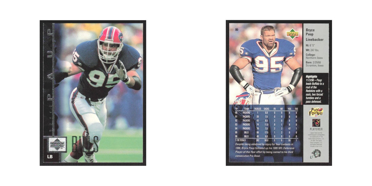 1997 Upper Deck Bryce Paup Bills #80