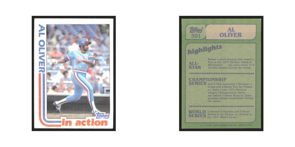 1982 Topps Al Oliver Rangers #591