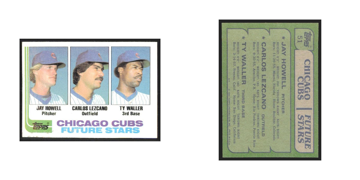 1982 Topps Jay Howell/Carlos Lezcano/Ty Waller Cubs #51