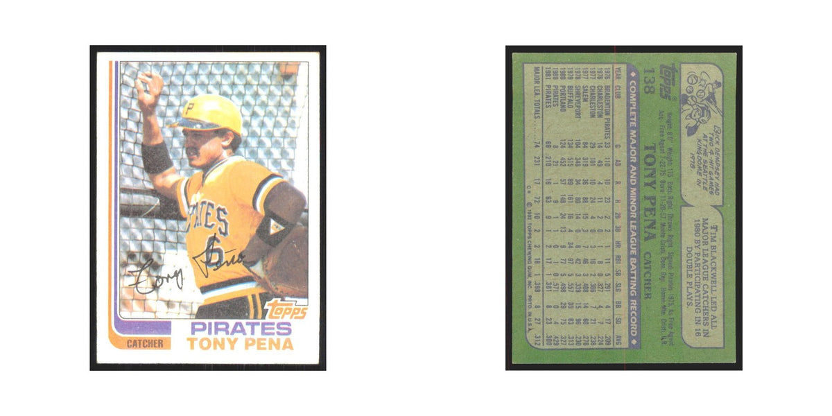 1982 Topps Tony Pena Pirates #138