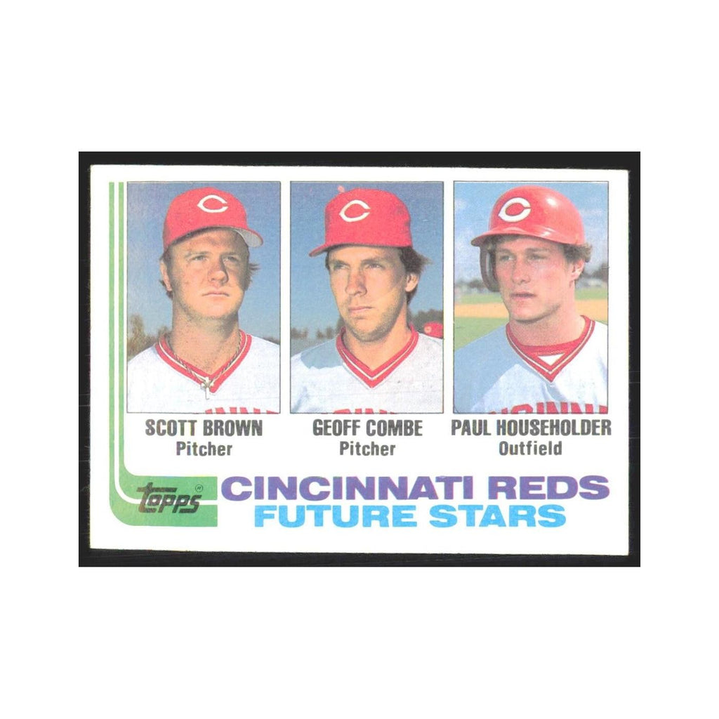 1982 Topps Scott Brown/Geoff Combe/Paul Householder Reds #351