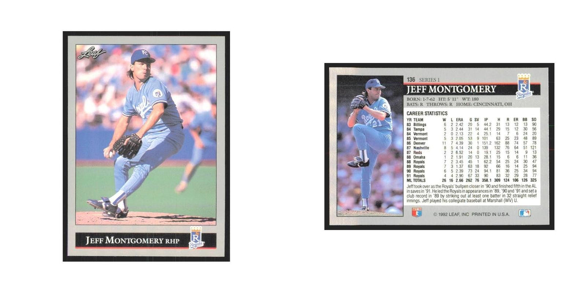 1992 Leaf Jeff Montgomery Royals #136.0