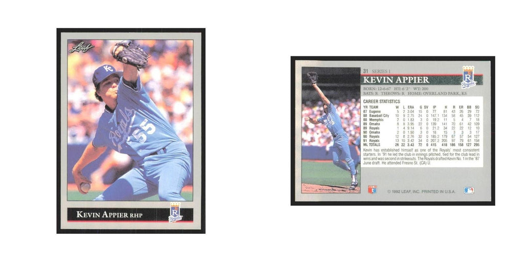 1992 Leaf Kevin Appier Royals #31.0