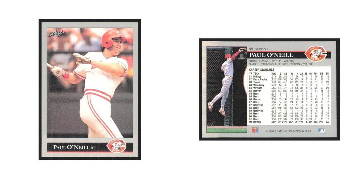 1992 Leaf Paul O'Neill Reds #99.0