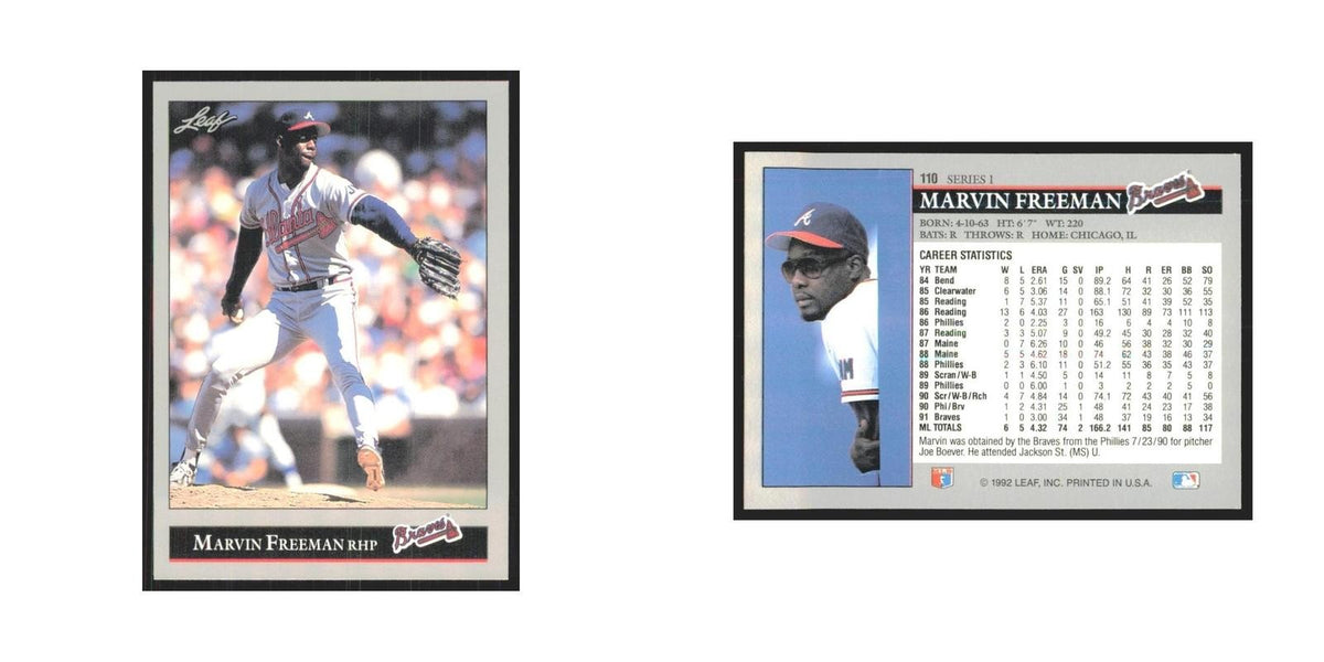 1992 Leaf Marvin Freeman Braves #110.0