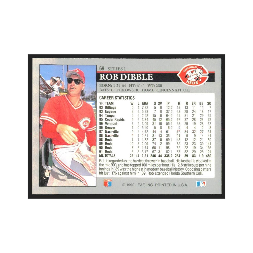 1992 Leaf Rob Dibble Reds #69.0