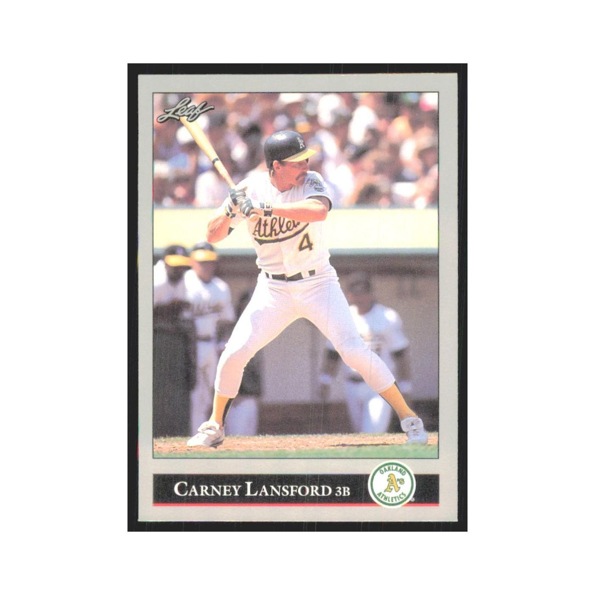 1992 Leaf Carney Lansford Athletics #148.0