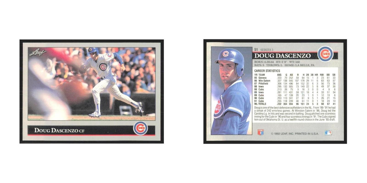 1992 Leaf Doug Dascenzo Cubs #51.0