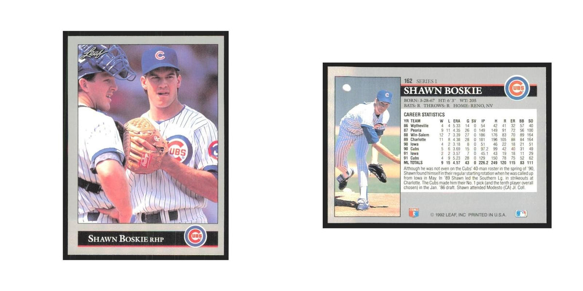 1992 Leaf Shawn Boskie Cubs #162.0