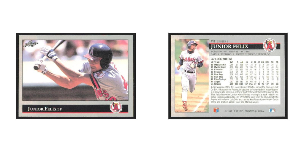 1992 Leaf Junior Felix Angels #118.0
