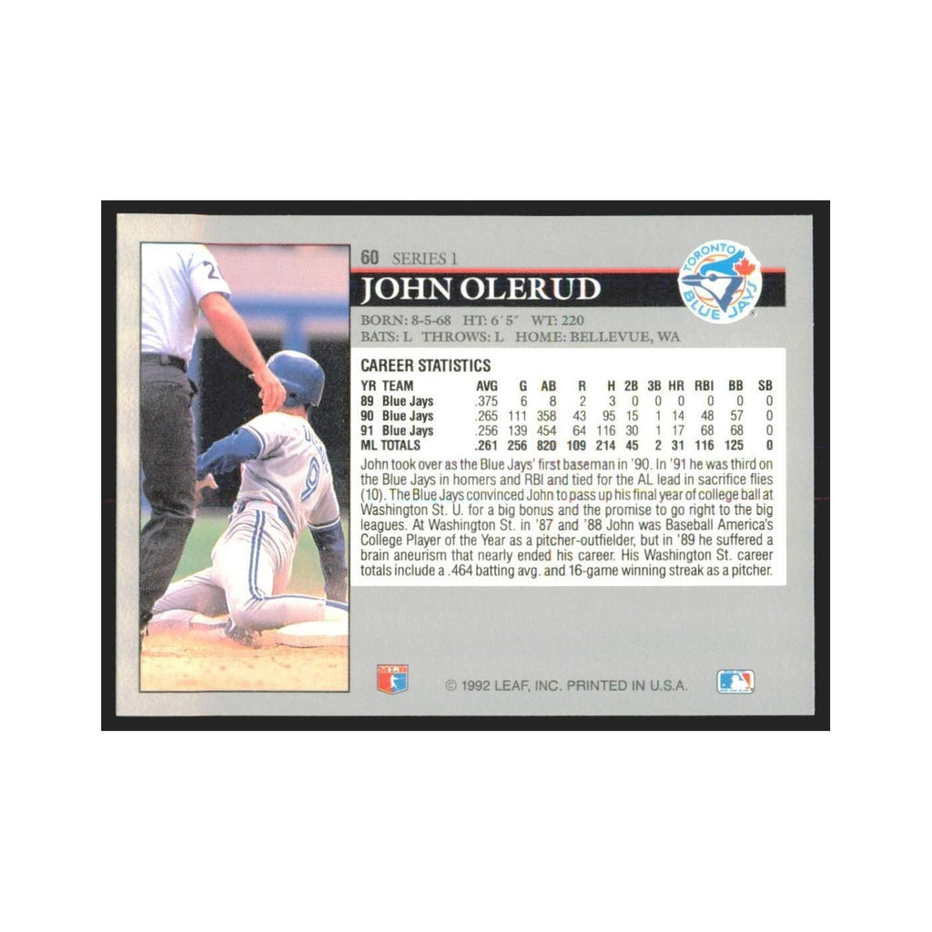 1992 Leaf John Olerud Blue Jays #60.0