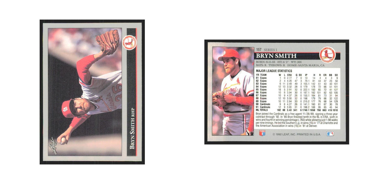 1992 Leaf Bryn Smith Cardinals #157.0