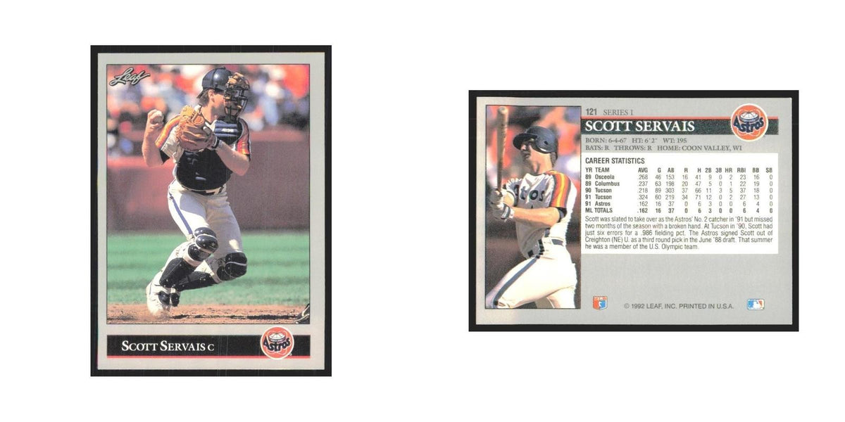 1992 Leaf Scott Servais Astros #121.0