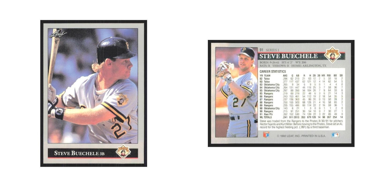 1992 Leaf Steve Buechele Pirates #91.0