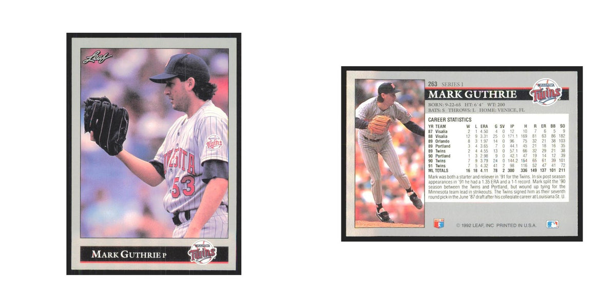 1992 Leaf Mark Guthrie Twins #263.0