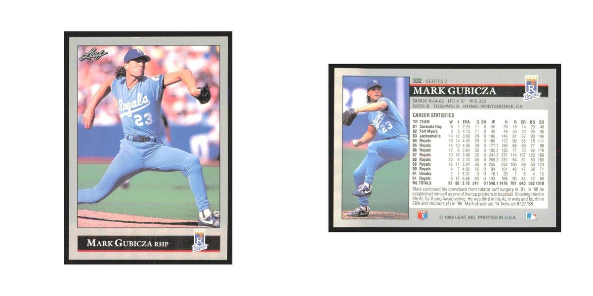 1992 Leaf Mark Gubicza Royals #332.0