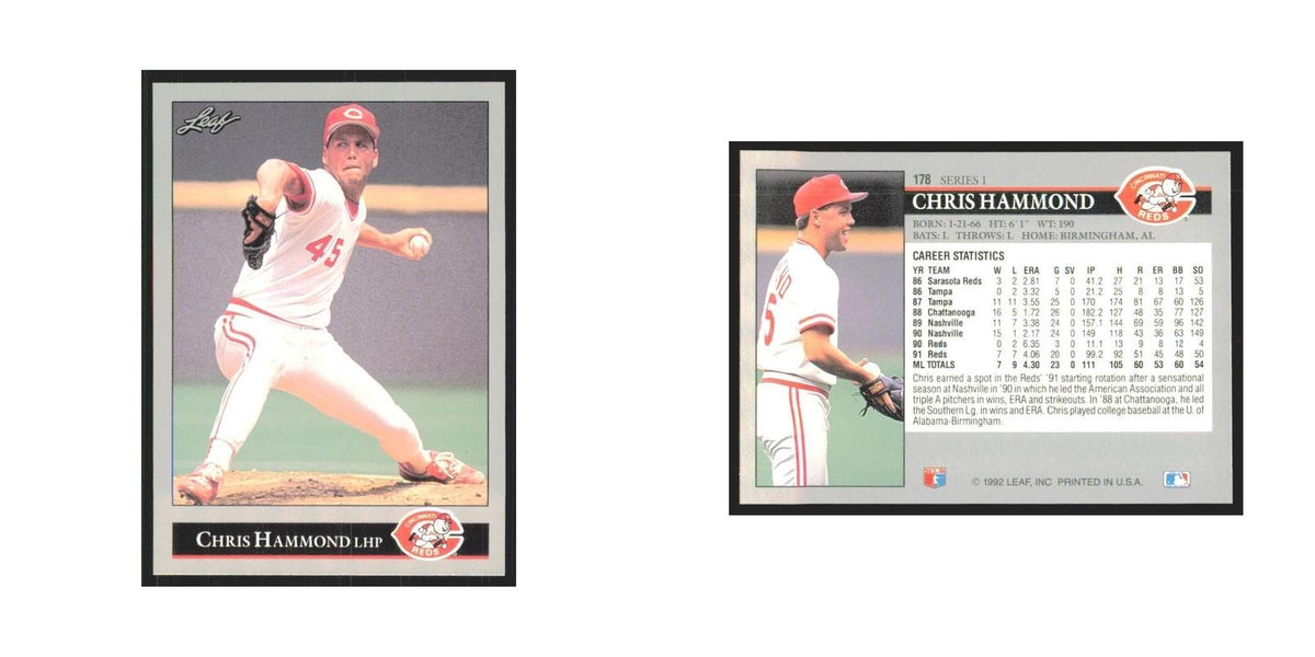 1992 Leaf Chris Hammond Reds #178.0