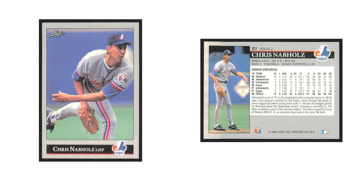 1992 Leaf Chris Nabholz Montreal Expos #327.0