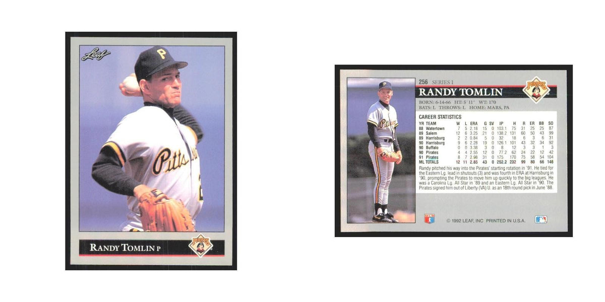 1992 Leaf Randy Tomlin Pirates #256.0