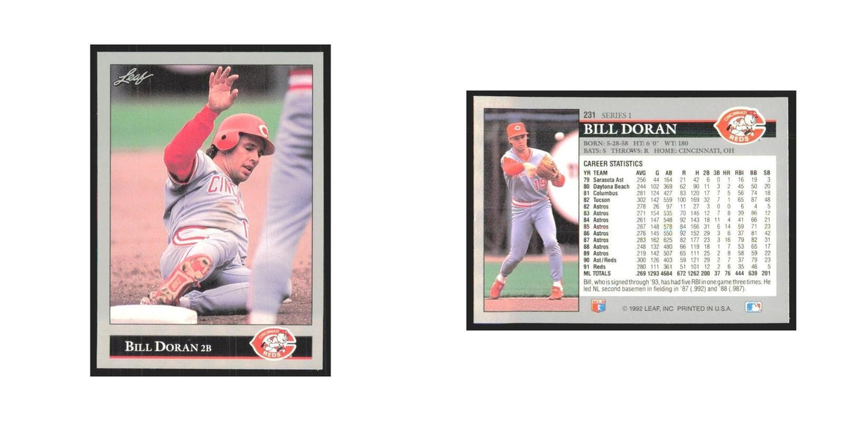 1992 Leaf Bill Doran Reds #231.0