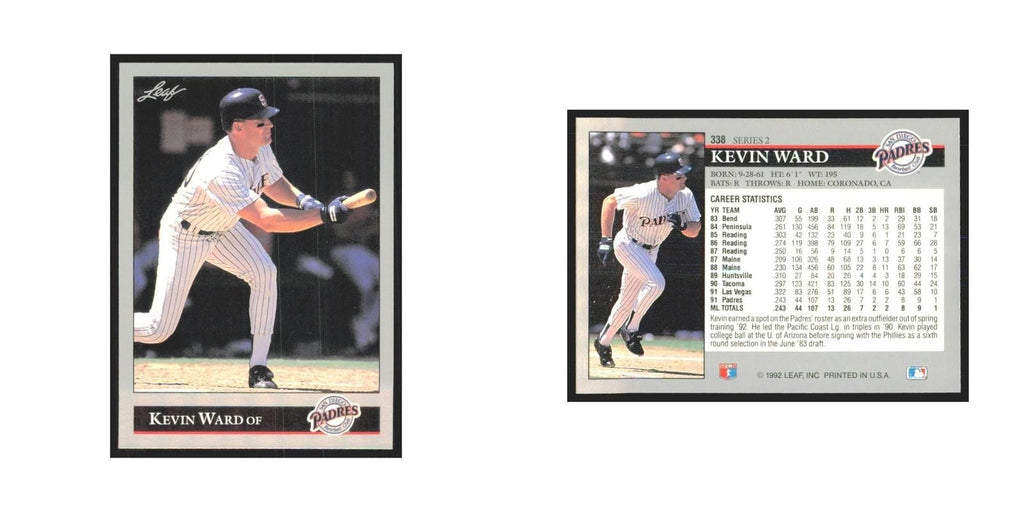 1992 Leaf Kevin Ward Padres #338.0