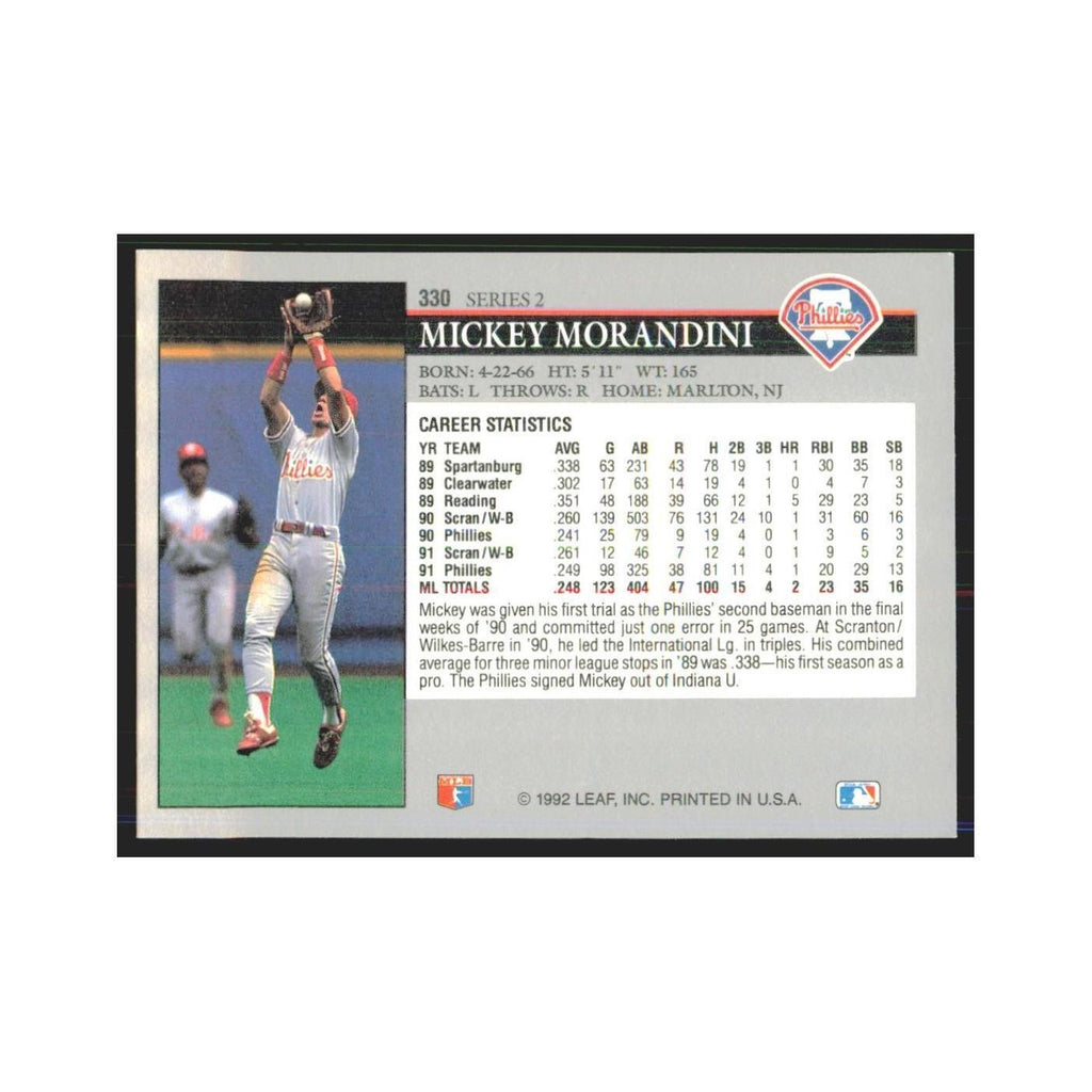 1992 Leaf Mickey Morandini Phillies #330.0