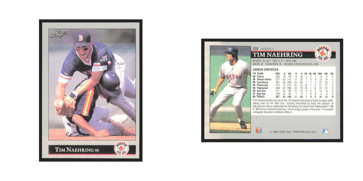1992 Leaf Tim Naehring Red Sox #235.0