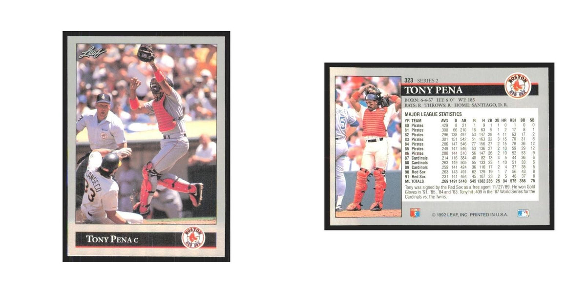 1992 Leaf Tony Pena Red Sox #323.0