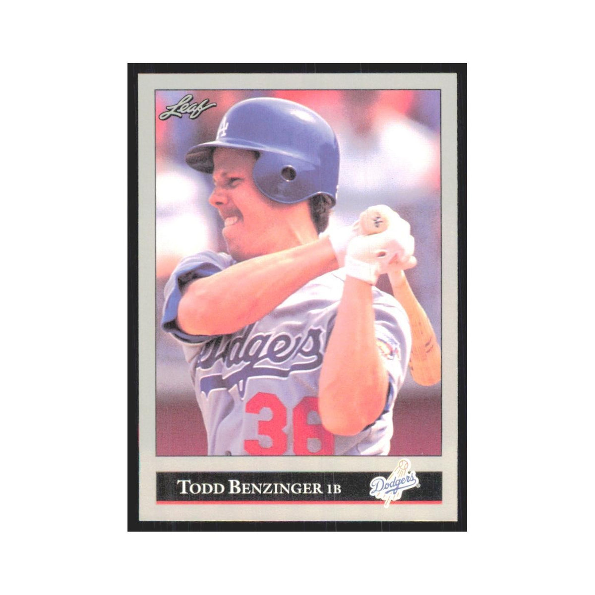1992 Leaf Todd Benzinger Dodgers #257.0