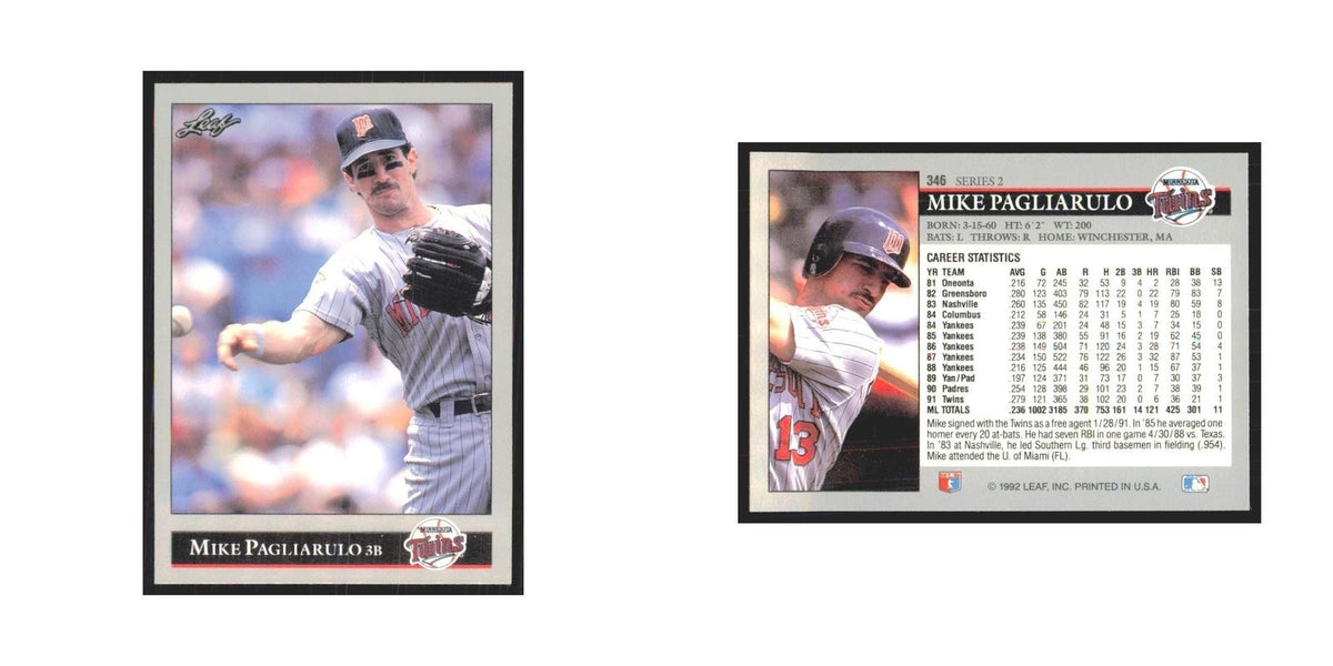 1992 Leaf Mike Pagliarulo Twins #346.0