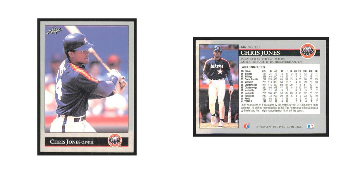 1992 Leaf Chris Jones Astros #444.0