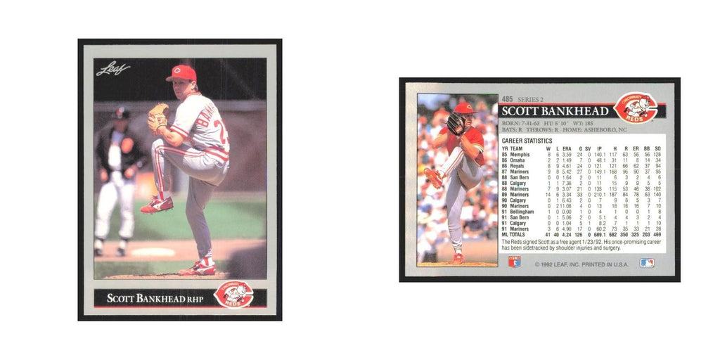 1992 Leaf Scott Bankhead Reds #485.0