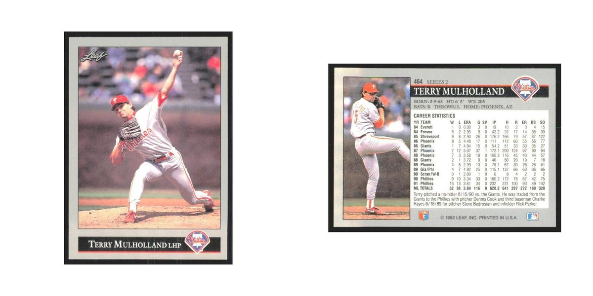 1992 Leaf Terry Mulholland Phillies #464.0