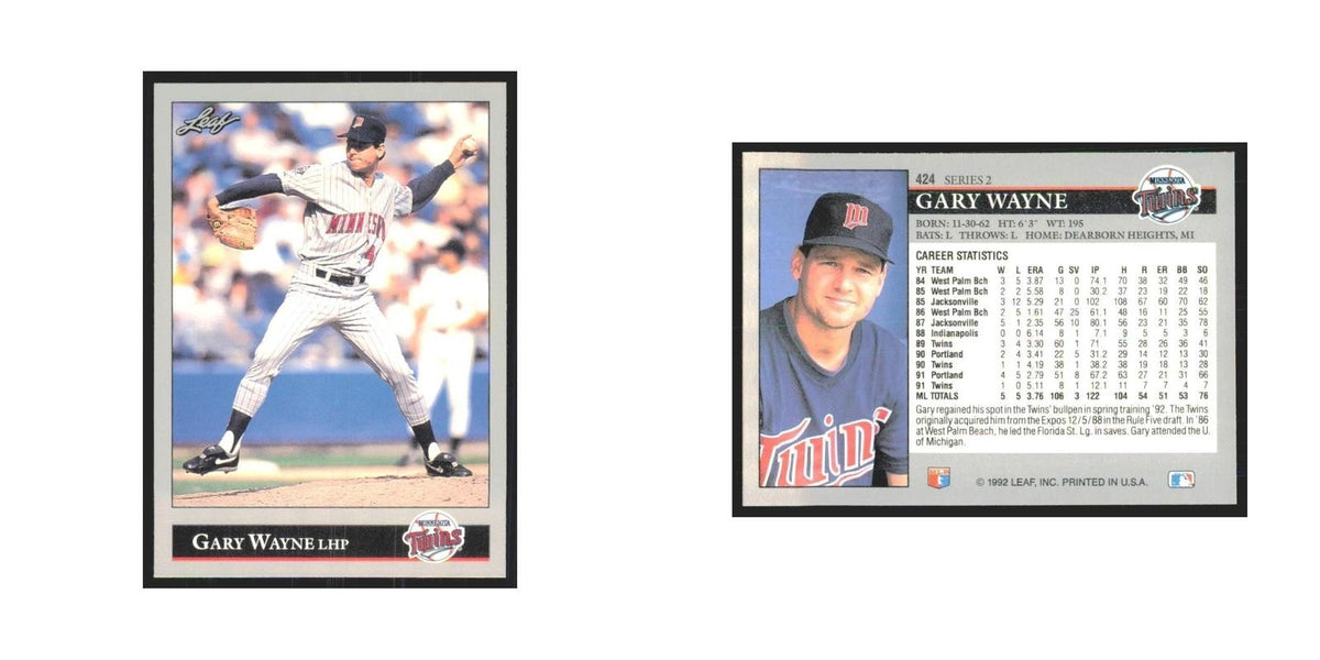 1992 Leaf Gary Wayne Twins #424.0