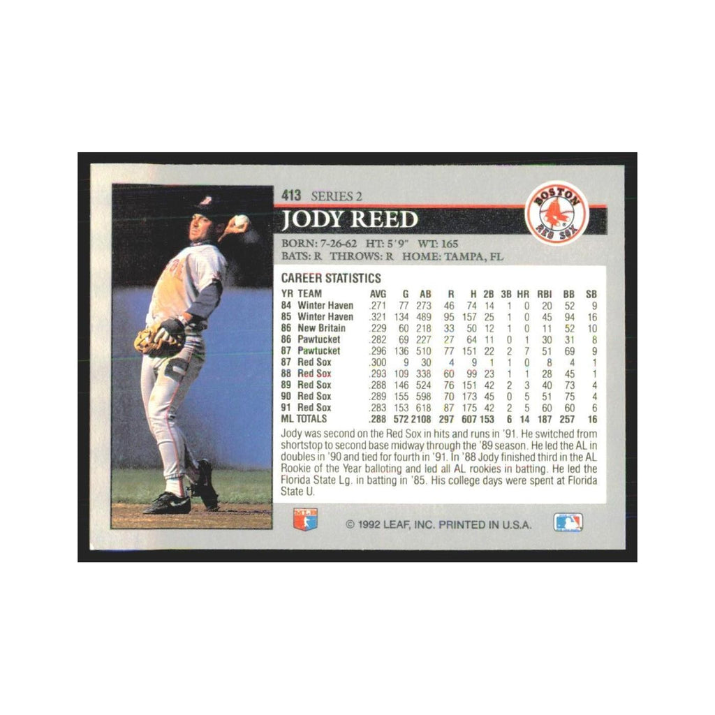 1992 Leaf Jody Reed Red Sox #413.0
