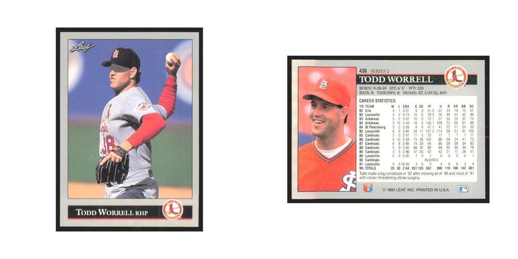 1992 Leaf Todd Worrell Cardinals #436.0