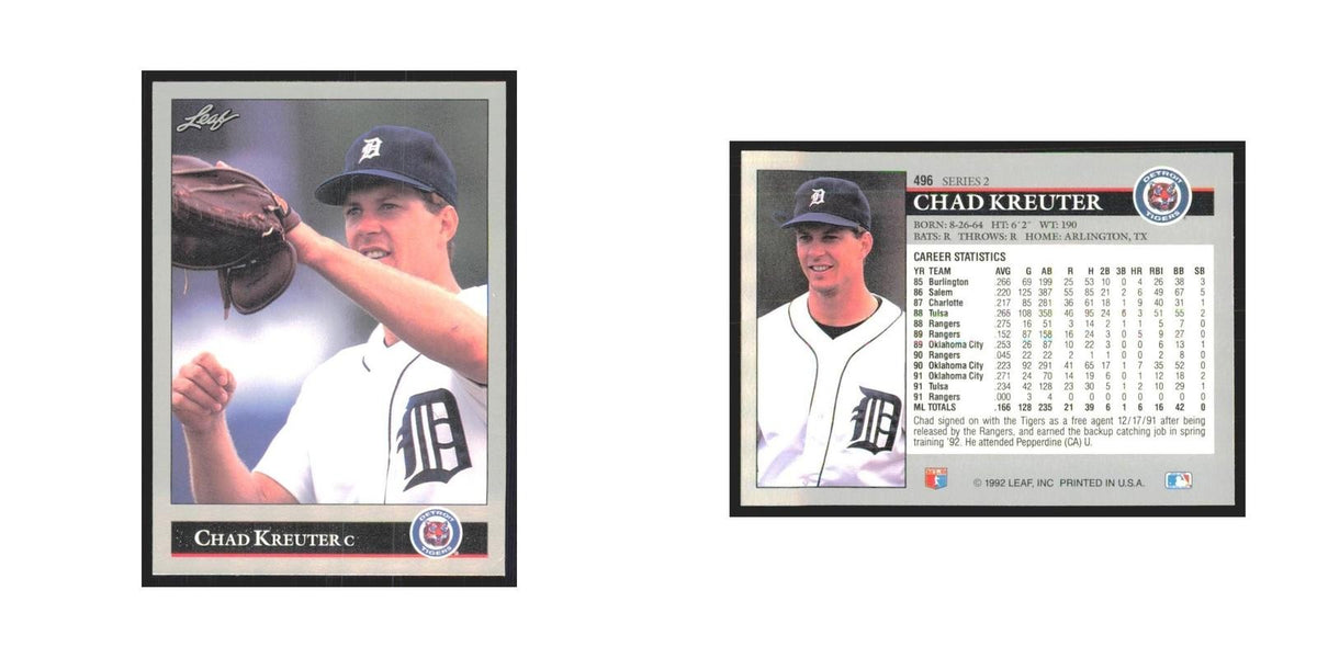 1992 Leaf Chad Kreuter Tigers #496.0