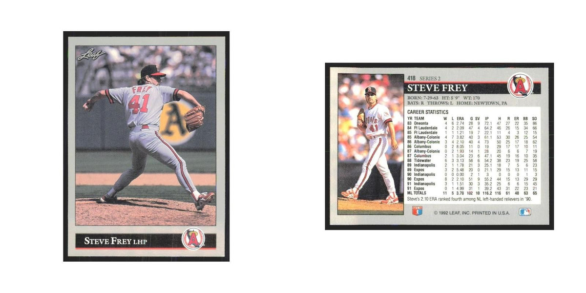 1992 Leaf Steve Frey Angels #418.0