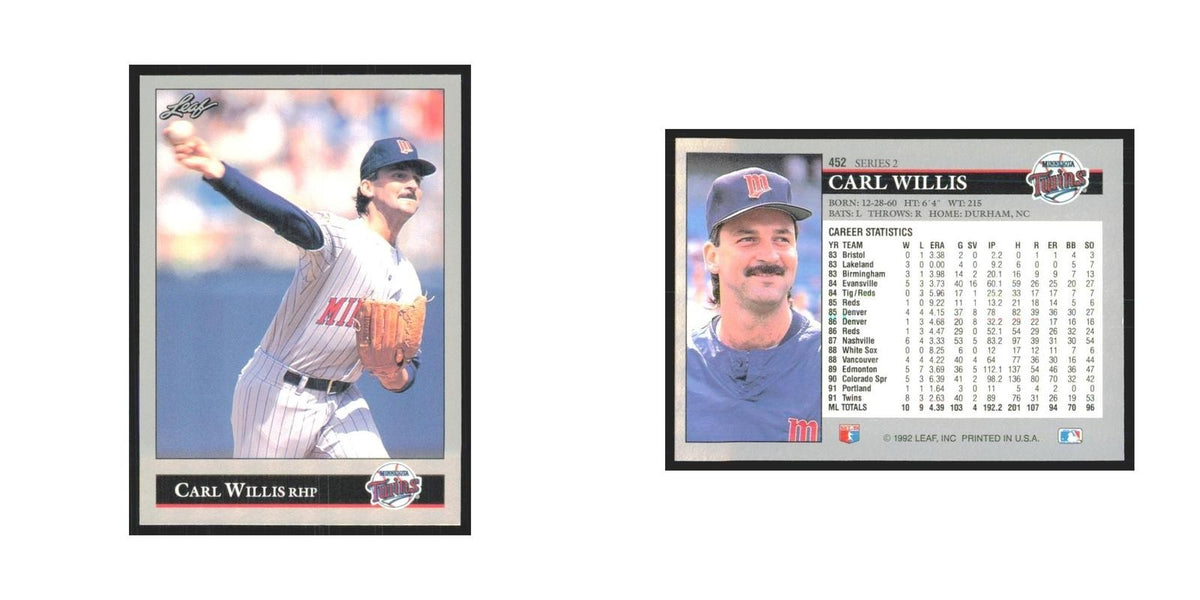 1992 Leaf Carl Willis Twins #452.0