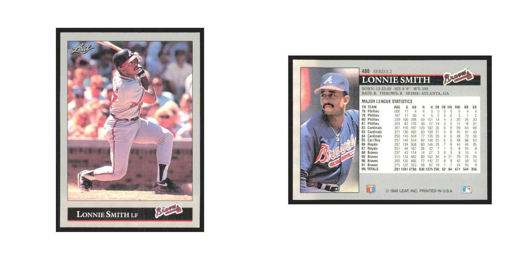 1992 Leaf Lonnie Smith Braves #480.0
