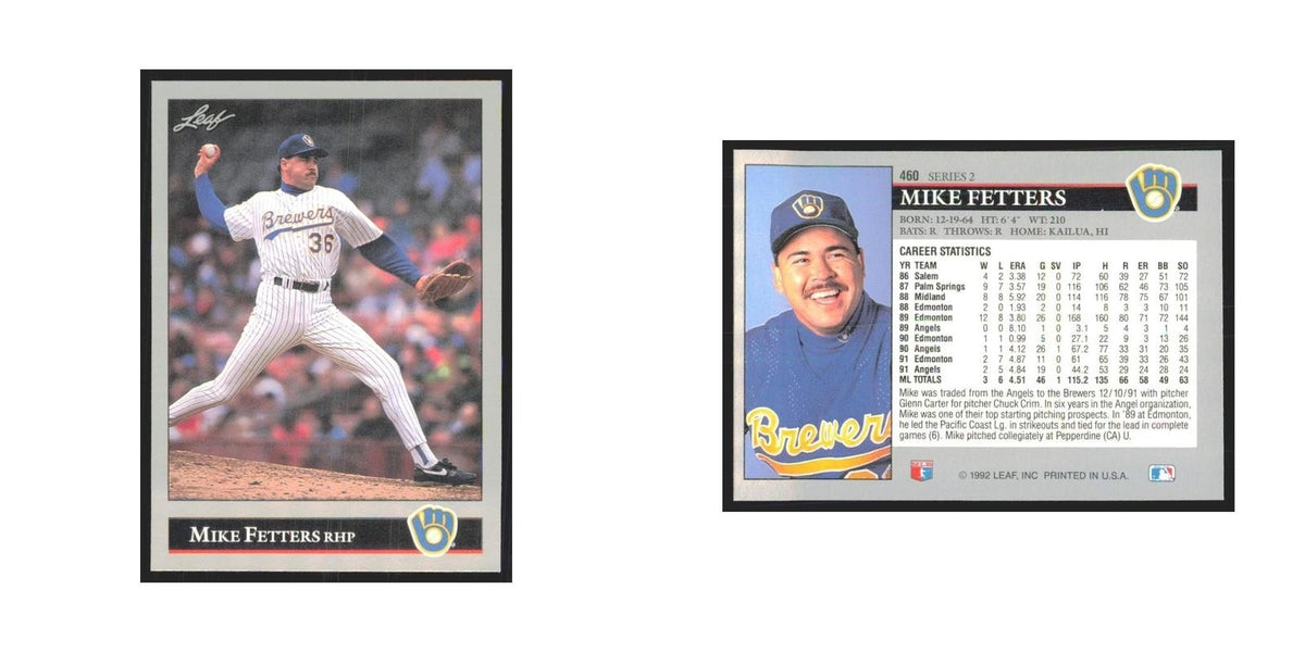 1992 Leaf Mike Fetters Brewers #460.0