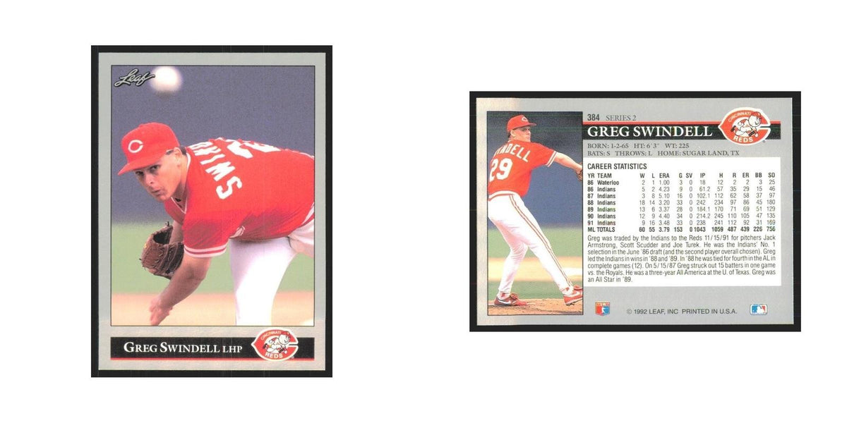 1992 Leaf Greg Swindell Reds #384.0