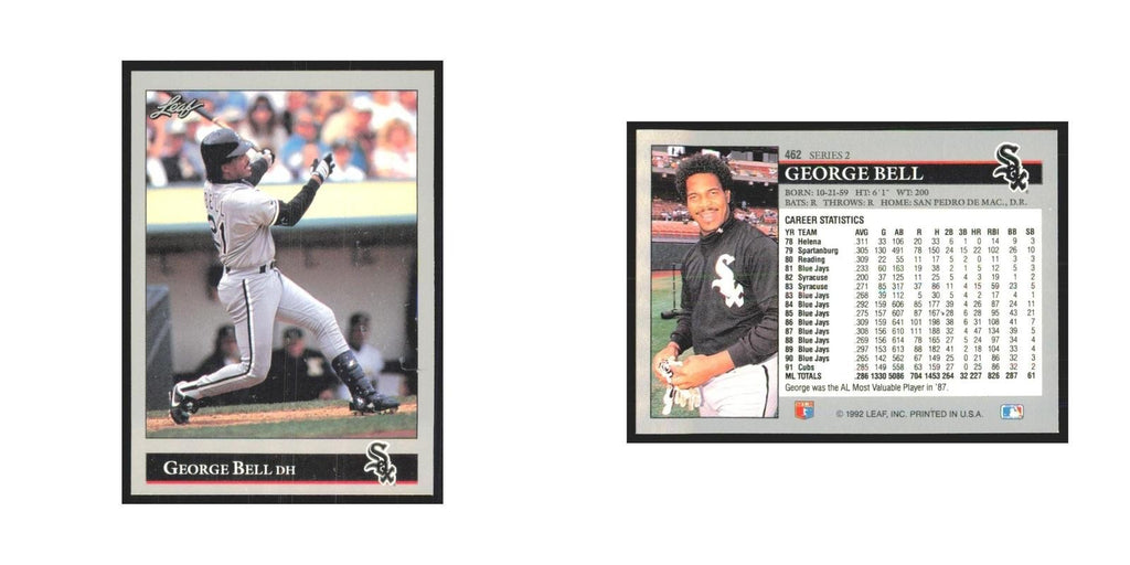 1992 Leaf George Bell White Sox #462.0